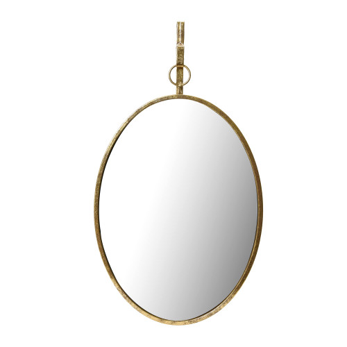 Creative Co-Op Framed Oval Wall Mirror with Hanging Bracket