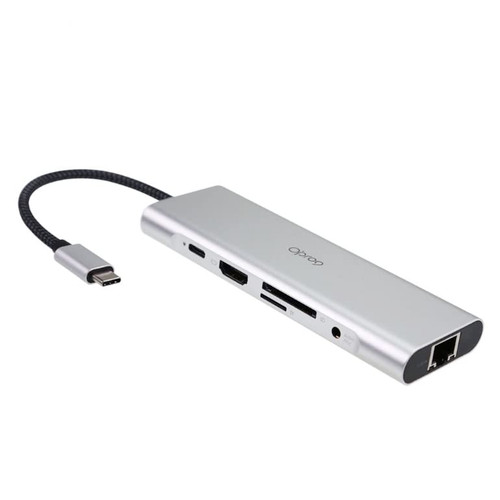 9-in-1 USB C Hub Multiple Adapter, 3 USB 3.0 Ports up to 5Gbps Transfer, 4K@30Hz HDMI, 60W PD, SD/TF Card Reader, 3.5mm Audio Jack & Ethernet, USB-C Hub for MacBook and Other Type-C Devices