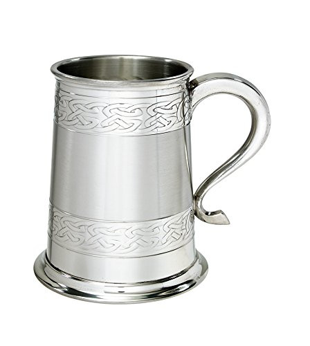 Wentworth Pewter Embossed celtic bands 1 pint pewter tankard