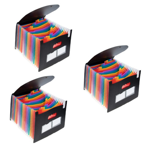 STOBOK 3pcs Accordion Folder Plastic Document Folder Expanding File Envelope Accordion File Organizer File Jackets Folder Organizer Expanding File Folder Folders Plastic A4 Pocket Record