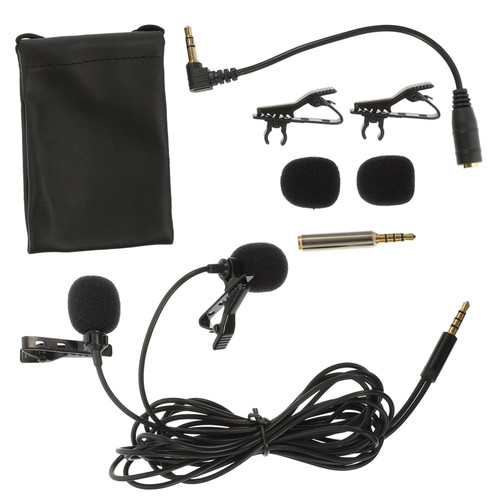 ERINGOGO 4 Sets Lavalier Mini Microphone Live Streaming Lapel Clip-on Microphone Wired Lapel Microphone Multi-Functional Mic Clip on Microphone Grav Noise Canceling Microphone Tablet Aps