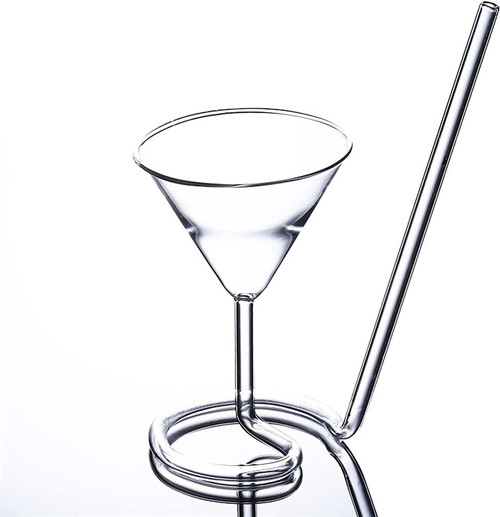 MORYEN Wine Glasses, Cocktail Goblet Glass Wiht Glass Pipette Crystal Martini Glasses Wine Glasses Beer Champagne Juice Drink Cup Glassware Drinkware mug