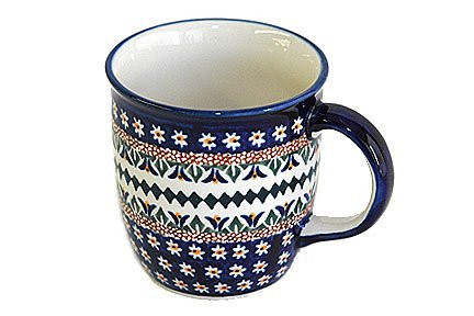 Blue Rose Polish Pottery Daisy Plain Coffee Mug