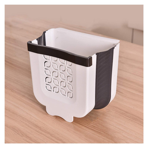 DYPASA Garbage Recycling Bin Folding Trash Can Wall Mounted Folding Waste Bin Hanging Trash Can for Kitchen Cabinet Door and Under Sink Garbage Can, 2 Colors Kitchen Trash Can (Color : Gold)