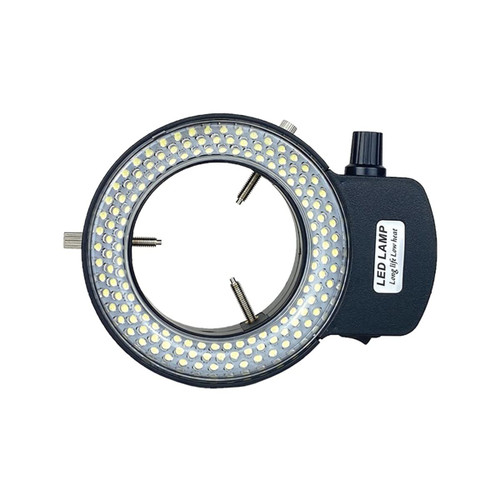 ZDBH Microscope Adapter Adjustable 6500K 144 LED Ring Light for Industry Stereo Microscope Lens Microscope Accessories (Color : Black)
