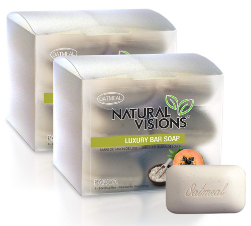 Natural Visions Papaya Oatmeal Bar Soap -12 bars