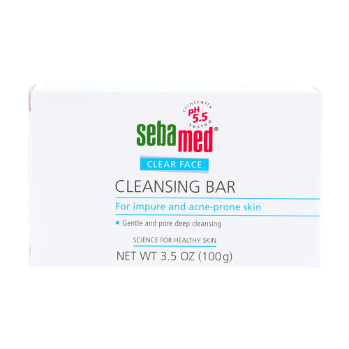 SEBAMED Clear Face Teenage Cleansing Bar 100g - Effectively Reduces Pimples and Blackheads - For Impure and Acne Prone Skin (Pack of 4)