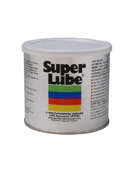 Super Lube 41160 Synthetic Grease (NLGI 2), 14.1 oz Canister, Translucent White