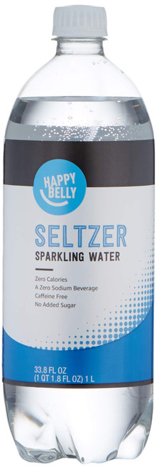 Amazon Brand - Happy Belly Seltzer Sparkling Water, 33.8 Fl Oz (Pack of 1) Amazon Brand - Happy Belly Seltzer Sparkling Water, 33.8 Fl Oz (Pack of 1)