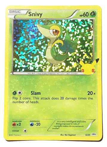 Pokemon - Snivy 5/25 - McDonalds Promo - 25th Anniversary - Holo Foil