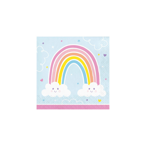 Happy Rainbow Napkins, 16 ct