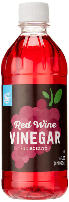 Amazon Brand - Happy Belly Red Wine Vinegar, Kosher, 16 Fl Oz (Pack of 1)