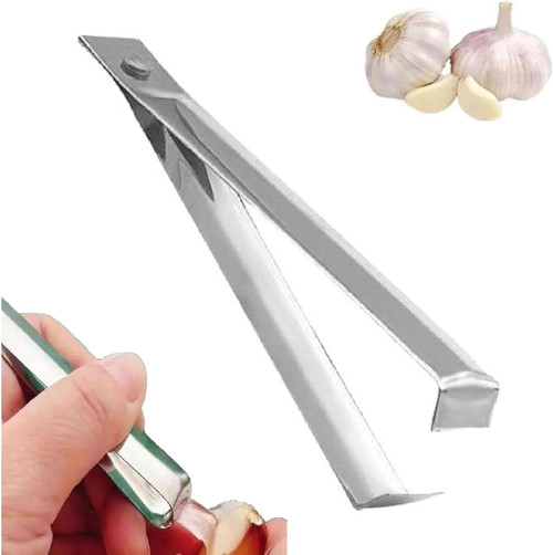 Stainless Steel Garlic Peeling Clips,Fish Bone Tweezers Set,Garlic Peeler Skin Remover,Garlic Tweezer Peeler Skin Remover Tool, Easy to Peeled Garlic Peeler for Household Kitchen Gadgets Tool