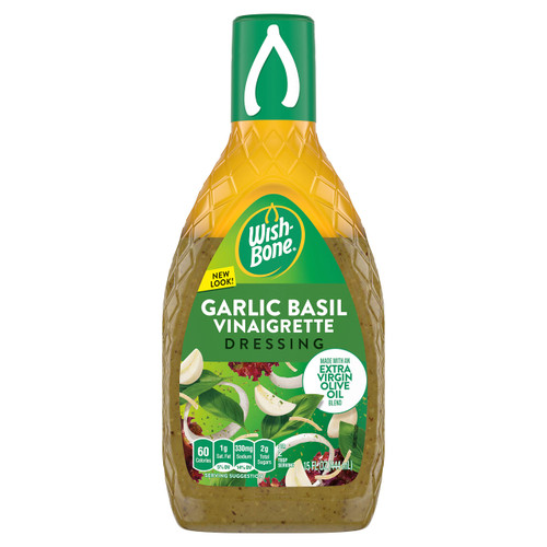 Wish-Bone Salad Dressing, Garlic Basil Italian Dressing, 15 oz Wish-Bone Salad Dressing, Garlic Basil Italian Dressing, 15 oz