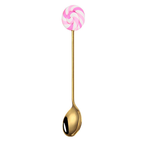Cute Lollipop Design Dessert Spoons/Forks Stainless Steel Coffee Scoops Ice Cream Dinnerware Fruits Fork/Stirring Spoons Coffee Spoon Long Handle Cute Lollipop Design Dessert Spoons/Forks Stainless Steel Coffee Scoops Ice Cream Dinnerware Fruits Fork/Stirring Spoons Coffee Spoon Long Handle