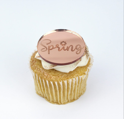 easter cupcake topper, cupcake topper, cupcake charm, spring decor, easter decor, easter table decor, cupcake decor, bunny decor, spring (silver mirror)