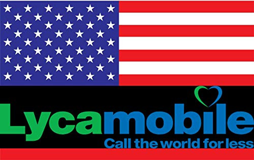 Prepaid SIM Card USA & Puerto Rico Lycamobile 6 GB Mobile Internet - Unlimited Nationwide Talk & Text & Unlimited International Talk & Text to 75+ Countries - 4G LTE Valid 30 Days