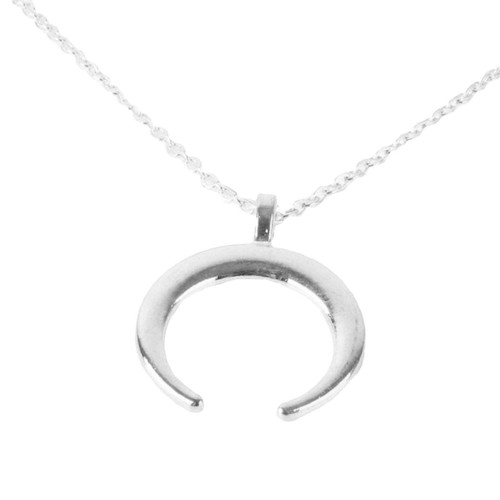 Washranp Necklace Chain for Women Girls, Simple Women Crescent Moon Pendant Chain Necklace Banque Jewelry Birthday Gift Pendant Necklace for Valentine's Day Gift Birthday Present - Silver Washranp Necklace Chain for Women Girls, Simple Women Crescent Moon Pendant Chain Necklace Banque Jewelry Birthday Gift Pendant Necklace for Valentine's Day Gift Birthday Present - Silver