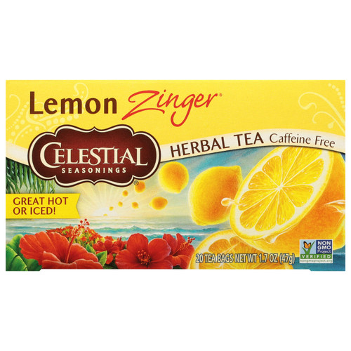 Celestial Seasonings Herbal Tea, Lemon Zinger, 20 Count