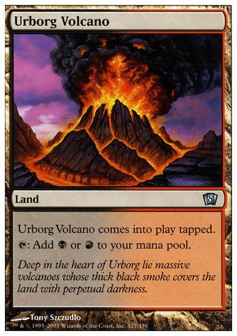 Magic The Gathering - Urborg Volcano - Eighth Edition - Foil