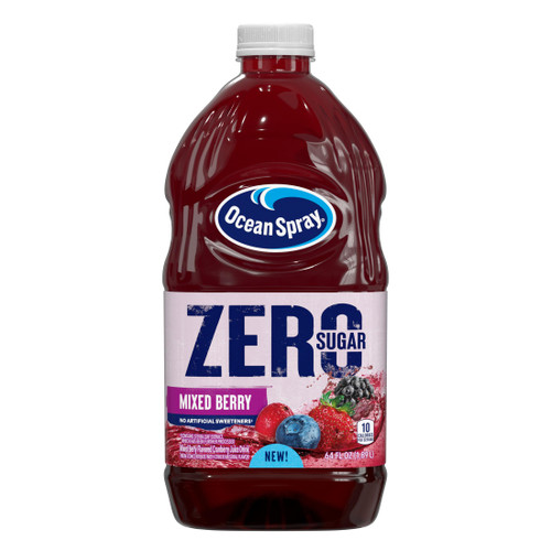 Ocean Spray® ZERO Sugar Mixed Berry Juice Drink, Cranberry Juice Drink Sweetened with Stevia, 64 Fl Oz Bottle Ocean Spray® ZERO Sugar Mixed Berry Juice Drink, Cranberry Juice Drink Sweetened with Stevia, 64 Fl Oz Bottle