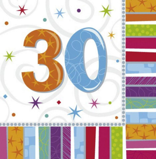 Amscan International Radiant Birthday Party Napkins 30, Pack of 16