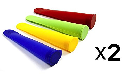 Norpro Multicolored Silicone Ice Pop Maker, Set of 8