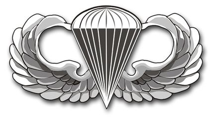 Military Vet Shop US Army Jump Wings Vinyl Transfer Window Bumper Sticker Decal 3.8"