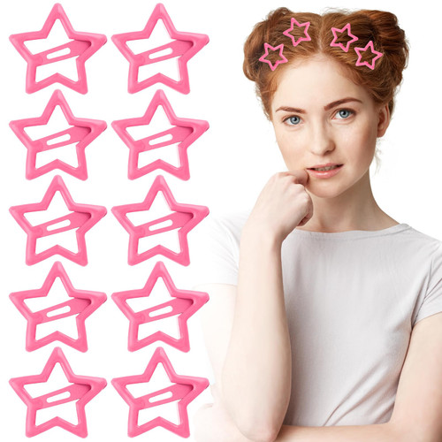 Ouligay 10Pcs Star Hair Clips Pink Star Snap Hair Clips Cute Metal Hair Clips Non Slip Star Hair Barrettes Y2K Hair Accessories for Women Girls Ouligay 10Pcs Star Hair Clips Pink Star Snap Hair Clips Cute Metal Hair Clips Non Slip Star Hair Barrettes Y2K Hair Accessories for Women Girls