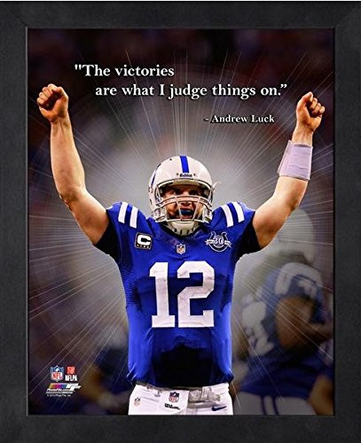 Andrew Luck Indianapolis Colts ProQuotes Photo (Size: 9" x 11") Framed