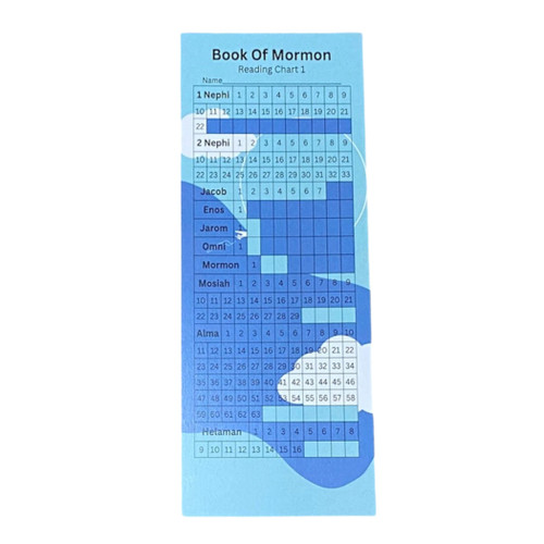 Christian Bookmarks for Women - LDS Bookmarks for The Book of Mormon w/Reading Chart Check Off - 3 x 8 Double-Sided Religious Bookmarks for Women, Men & Children - Sunday School Prizes (Jet)