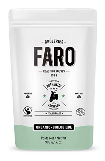Faro Roasting Houses Authentic Italian Espresso Whole Coffee Beans, 2 lbs