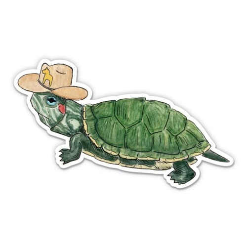 Cowboy Turtle Sticker - 3" Laptop Sticker - Waterproof Vinyl for Car, Phone, Water Bottle - Funny Cute Turtle Decal Cowboy Turtle Sticker - 3" Laptop Sticker - Waterproof Vinyl for Car, Phone, Water Bottle - Funny Cute Turtle Decal
