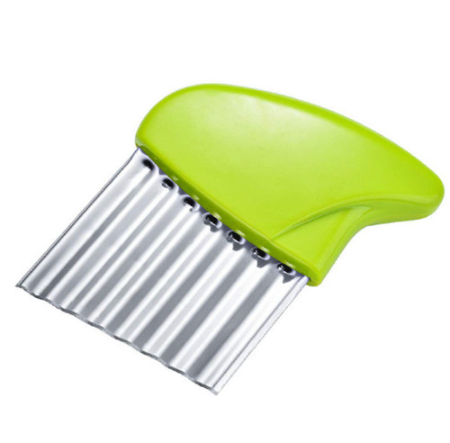 zmgmsmh Green Stainless Steel Potato crinkle blade slicer Crinkle Wavy Chopper Cutter Carrot Chip Vegetable French Fry Slicer (1 piece) zmgmsmh Green Stainless Steel Potato crinkle blade slicer Crinkle Wavy Chopper Cutter Carrot Chip Vegetable French Fry Slicer (1 piece)