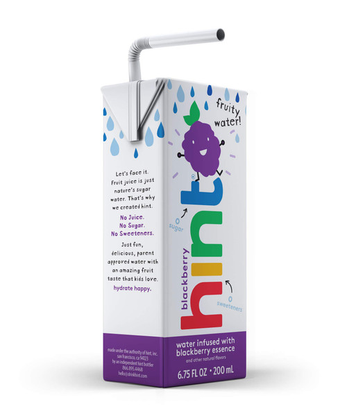 Hint Kids Water Blackberry, (Pack of 8) 6.75 Fl Oz, Pure Water Infused With Blackberry, Zero Sugar, Zero Calories, Zero Sweeteners, Zero Preservatives, Zero Artificial Flavors