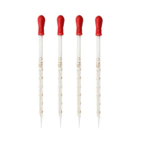 UUYYEO 4 Pcs 3 ml Glass Graduated Pipette Droppers Lab Liquid Transfer Pipettes Essential Oil Dropper Pipette for Liquid UUYYEO 4 Pcs 3 ml Glass Graduated Pipette Droppers Lab Liquid Transfer Pipettes Essential Oil Dropper Pipette for Liquid