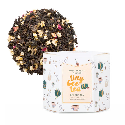 Sips by Rose Apricot Nectar Oolong Tea | Loose Leaf Tea | High Caffeine Tea | 2 oz Gift Box | Tea Gift Sets