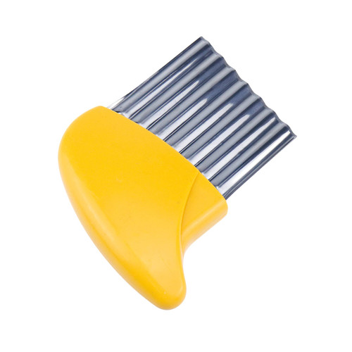 Risbay Crinkle Cutter,Stainless Steel Potato Carrot Chip Vegetable Crinkle Wavy Chopper, French Fry Slicer,1-Pack,Yellow Risbay Crinkle Cutter,Stainless Steel Potato Carrot Chip Vegetable Crinkle Wavy Chopper, French Fry Slicer,1-Pack,Yellow