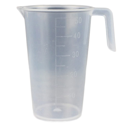 TOSSPER Transparent Plastic Measure Jug Pour Spout Surface Kitchen Laboratory Measuring Cup Scale Cooking Tool 50ml