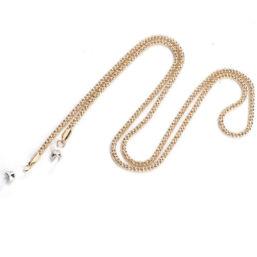 Leftwei Gold Eyeglass Chain, Alloy Eyeglass Holder Chain 72cm Eyeglass Necklace Chain Anti Slip Sunglasses Strap Reading Glasses Strap Eyewear Chain Glasses Cord Lanyard for Women Men