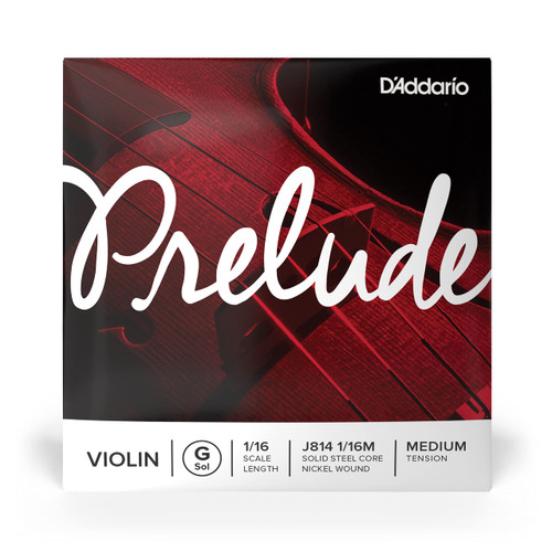 D'Addario Prelude Violin Single D String, 4/4 Scale, Medium Tension