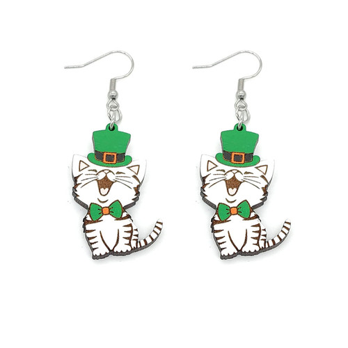 St. Patrick's Day Earrings Irish Shamrock Dangle Earrings Irish Clover Hat Earrings St. Patrick's Day Hat Dangle Earrings Cute Cat Earrings Funny Irish Holiday Jewelry Gift for Women Girls St. Patrick's Day Earrings Irish Shamrock Dangle Earrings Irish Clover Hat Earrings St. Patrick's Day Hat Dangle Earrings Cute Cat Earrings Funny Irish Holiday Jewelry Gift for Women Girls