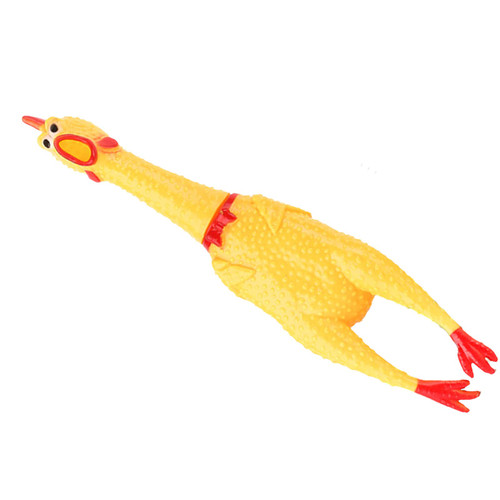 Squeeze Chicken Toy, Dog Chew Toy Yellow Screaming Chicken Toy for Home for Kids (S)