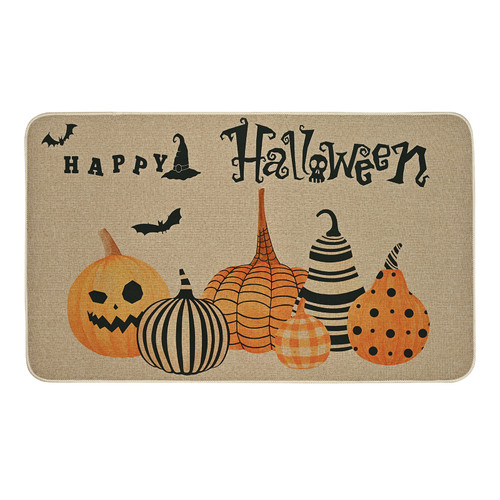 Halloween Area Rug Doormat, White Pumpkin Front Door Mat Non Slip Rubber Backing, Happy Halloween Indoor Outdoor Entrance Mats, Halloween Home Decor Door Mat Outdoor Rug, 18 x 30 Inches, Burlap Halloween Area Rug Doormat, White Pumpkin Front Door Mat Non Slip Rubber Backing, Happy Halloween Indoor Outdoor Entrance Mats, Halloween Home Decor Door Mat Outdoor Rug, 18 x 30 Inches, Burlap