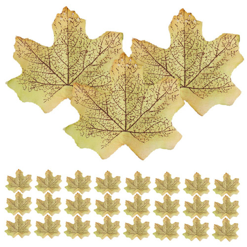 Ciieeo 50Pcs Artificial Leaves Yiwu Decorate Artificial The Photo Photo Props Leaves Plant Artificial Maple Leaves Fake Maple Leaves