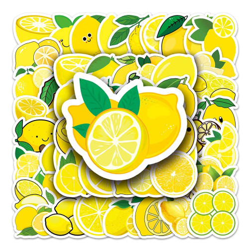 Lemon Stickers |50Pcs Lemon Waterproof Vinyl Decals for Water Bottles Laptop Luggage Cup Computer Mobile Phone Skateboard Lemon Stickers |50Pcs Lemon Waterproof Vinyl Decals for Water Bottles Laptop Luggage Cup Computer Mobile Phone Skateboard