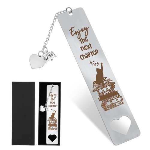 Cat Bookmark Inspirational Bookmark Cute Cat Book Mark Metal Bookmarks Cat Lover Bookmarks for Book Lovers Women Men Teens Book Lovers Gifts