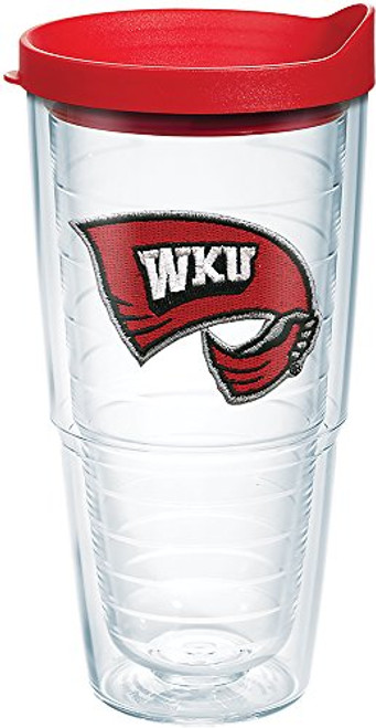 Tervis 1273711 Western Kentucky Hilltoppers All Over Tumbler with Emblem and Red Lid 24oz, Clear Tervis 1273711 Western Kentucky Hilltoppers All Over Tumbler with Emblem and Red Lid 24oz, Clear