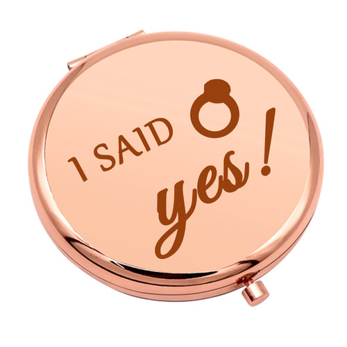 Bride to Be Gifts Compact Makeup Mirror Bridal Shower Gifts for Her Engagement Gifts for Women Wedding Day Gift Ideas Bride Gifts Funny Bachelorette Party Gifts Folding Makeup Mirror