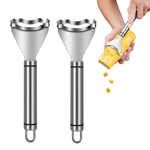 Corn Peeler for Corn on The Cob Remover Tool, Stainless Steel Corn Cutter Peeler, Corn Cob Stripper Tool Corn Shucker